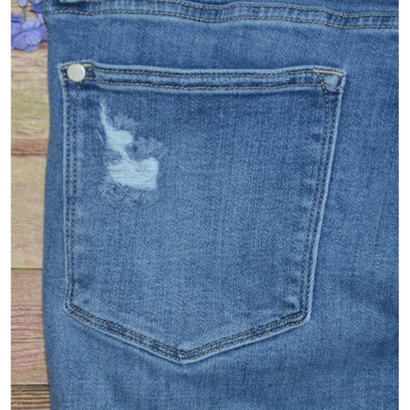 Judy Blue Distressed Ankle Skinny Fit Blue Jeans Size 9/29 Split Raw Hems Casual - Picture 8 of 12